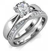MYC Paris Prestige Ring - Silver och kristall