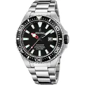 Festina Diver Rostfritt Stål Svart Urtavla Kvarts F20663-3 200M Herrklocka svart
