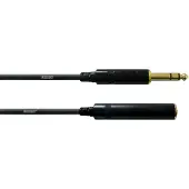 Cordial CFM 5 VK Jack Förlängningskabel [1x Teleplugg 6.35 mm - 1x Telejack 6.35 mm] 5.00 m Svart