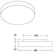Brumberg LED taklampa Celtis Mini, Brun / rost, Vardagsrum / matsal, Metall, LED-taklampa