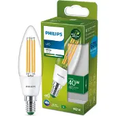 Philips - LED-glödlampa - form: B35 - klar finish - E14 - 2.3 W (motsvarande 40 W) - klass A - vitt ljus - 3000 K