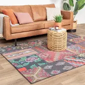 FRAAI Patchwork matta | Moods Print No.18 hos Volero | 230x330 cm | Chenille | Lappteknik | Rektangulär | Plattvävd