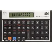 HP 12c Platinum - Finansiell kalkylator - batteri - silver, karbonit