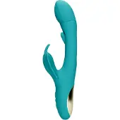 Loveline by Shots - vibrator med fjäril och tungfunktion - turkos