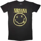 Ginza.se Nirvana: Ladies T-Shirt Dress/Yellow Happy Face (Black) (Small)