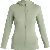 Icebreaker - Fleece dam - W Merino 260 Quantum LS Zip Hoodie Lichen för UnisexUll - Storlek M - Grön
