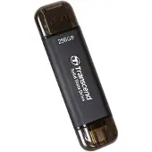 Transcend ESD310C - SSD - 256 GB - extern (portabel) - USB 3.2 Gen 2x1 (USB-C kontakt) - svart