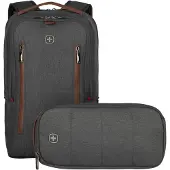 Wenger City Upgrade Laptopryggsäck med Cross Body Dagväska 40,64 cm 16 Tum Grå