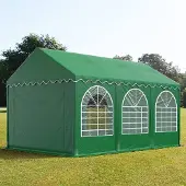 TOOLPORT 3x6 m partytält, med bottenram, PVC 800, mörkgrön
