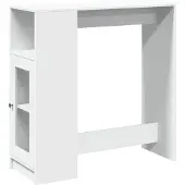 vidaXL Barbord med ställ vit 101x40x103,5 cm konstruerat trä
