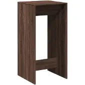 vidaXL Barbord brun ek 51x50x103,5 cm konstruerat trä