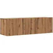 vidaXL Väggmonterad tv-skåp artisan ek 100x30x30 cm konstruerat trä