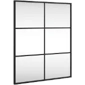 vidaXL Väggspegel svart 50x60 cm rektangulär järn