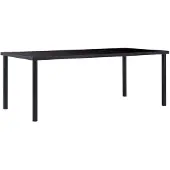 vidaXL Matbord svart 200x100x75 cm härdat glas