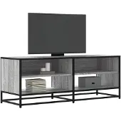 vidaXL Tv-bänk grå sonoma 120,5x40x46 cm konstruerat trä och metall