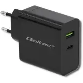Qoltec Charger | 45W | 5-20V | 2.25-3A | USB typ C PD | USB | Black