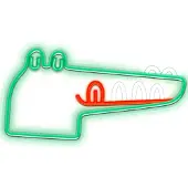 Forever TelForceOne Neon PLEXI LED JURASSIC krokodil grön FLNJ03 Light