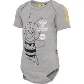 Hummel Body k/ä - Maya Den Bee - Gråmelerad - - 74 - Body K/Ä