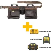 DeWalt DWST50112-1 verktygsbälte 140 cm Pro-läder, 11 fickor, brun