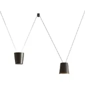 Kdln Design pendellampa Sling, dimbar, Svart, Vardagsrum / matsal, Aluminium / grå / zink, Design, Pendellampa