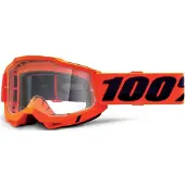 100% ACCURI 2 orange glasögon (genomskinlig Anti-Fog-ruta, LT 88%-92%)