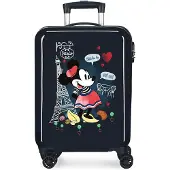 Joumma for girl. 315172C Cabin Suitcase Minnie Around the World Paris navy -38x55x20cm (OSFA), Blue, Casual, Synthetic, ABS / Polycarbo