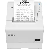 Epson TM T88VII (111) - Kvittoskrivare - termisk linje - Rulle (7,95 cm) - 180 x 180 dpi - upp till 500 mm/sek - USB 2.0, USB 2.0-värd, LAN, seriell - kniv - vit