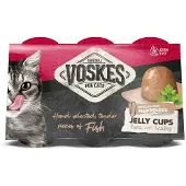Voskes Jelly Cups tonfisk med kammusslor kattgodis