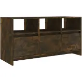 vidaXL Tv-bänk rökfärgad ek 102x37,5x52,5 cm konstruerat trä