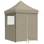 Super Merchant Vidaxl Pop-Up Festtält med 4 Väggar, Färg Taupe