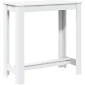 vidaXL Barbord vit 102x50x103,5 cm konstruerat trä