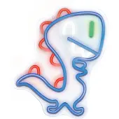 Forever Juldekoration TelForceOne Neon PLEXI LED JURASSIC BABY DINO blå FLNJ01