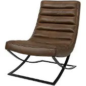 Artwood Brooks skinnfåtölj chocolate brown