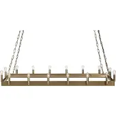 Artwood Crown Rectangular taklampa antik mässing