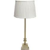 PR Home Bordslampa Linné Sofia Plissé, Vitt / opal, Vardagsrum / matsal, Textil / tyger / siden, Bordslampa