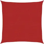 vidaXL Solsegel 160 g/m² röd 3,6x3,6 m HDPE