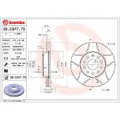 Brembo Bromsskiva 09.C547.75, 1 Stycke