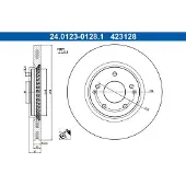 Ate Bromsskiva 24.0123-0128.1, 1 Stycke