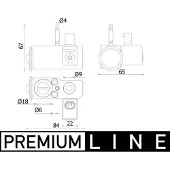 MAHLE ORIGINAL Expansionsventil, luftkonditioneringssystem AVE 144 000P