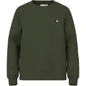 Name it Sweatshirt 'NKMVimo' mörkgrön / vit