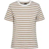 Pieces T-shirt 'PCRia' brun / vit