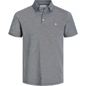 Jack & Jones T-shirt 'JJEPaulos' gråmelerad / vit