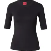 HUGO för kvinnor. 50515019 Darnelia T-shirt svart (S), Casual, Polyester, Kort ärm