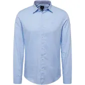 Armani Exchange för män. 8NZCGBZ8ANZ0536 Blå basskjorta (S), Casual, Bomull, Lång ärm