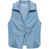 Mango Blus 'Bianca' blå denim