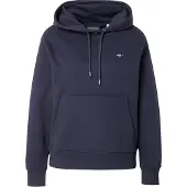 Gant för kvinnor. 4201413 Shield hoodie marinblå (M), Casual, Bomull, Marino