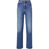 Levi's för kvinnor. 72693-0218 Ribcage straight ankle jeans blå (26/27), Casual, Bomull, Denim