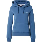 Superdry för kvinnor. W2012180A Essential Logo sweatshirt blå (XL), Casual, Bomull, Lång ärm