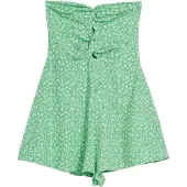 Bershka Jumpsuit ljusgrön / vit