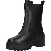 Calvin Klein Leather Chunky Heeled Zip Boots